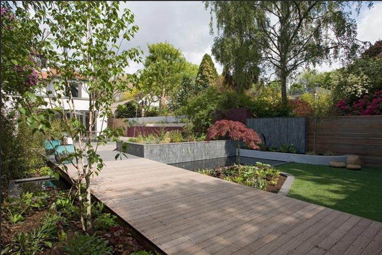 小别墅花园设计实景图现代风格(4)-成都一方园林绿化公司